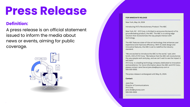 Understanding Press Releases: Definition, Examples, and Best Practices 3